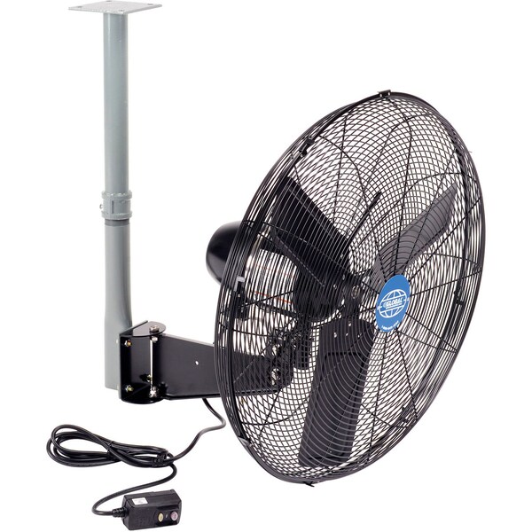 Global Industrial 24in Outdoor Rated Industrial Ceiling Mount Fan, 2 Speed, 7,700 CFM, 3/10 HP 293057 - main